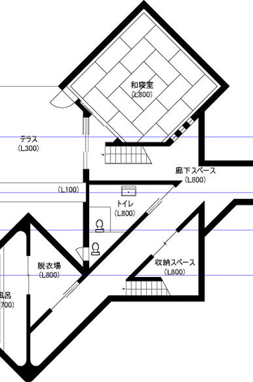 風景を楽しみ水盤のある家