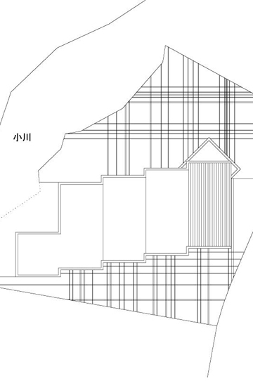 風景を楽しみ水盤のある家