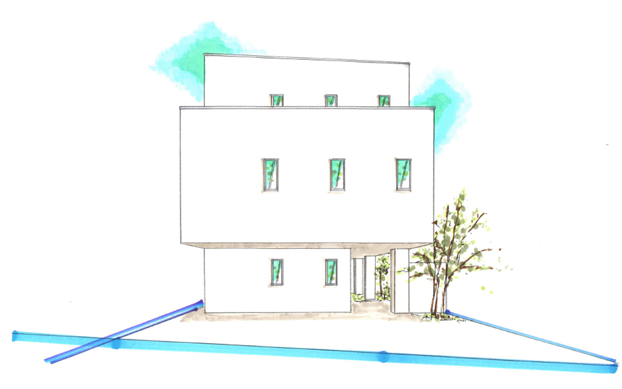 光と風を感じる3世帯住宅・3階建て重量鉄骨・外断熱の家