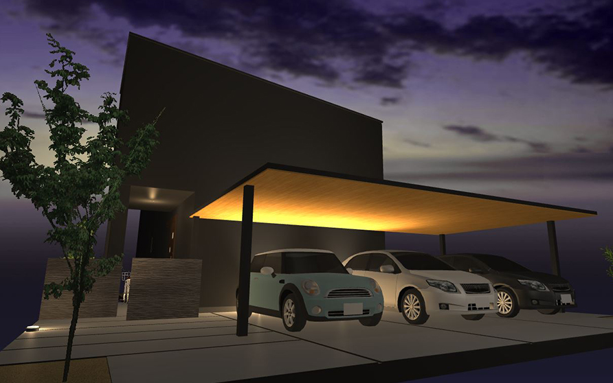 OB宅建替 シックなデザイン 重量鉄骨造 外断熱仕様