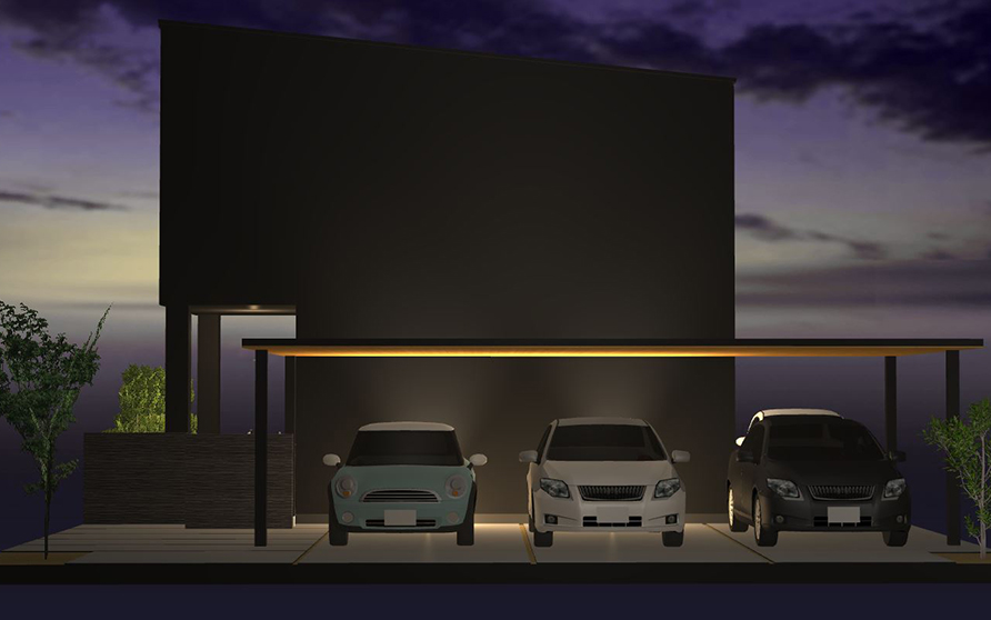 OB宅建替 シックなデザイン 重量鉄骨造 外断熱仕様