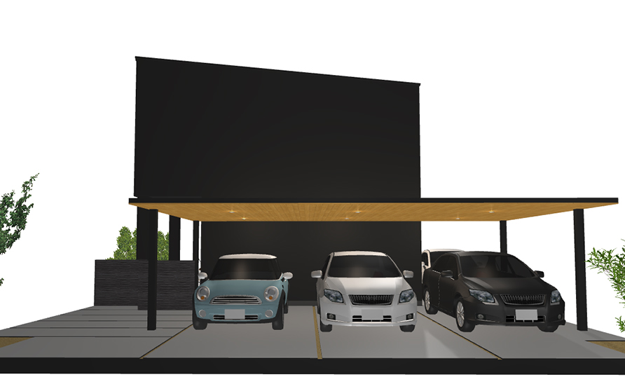 OB宅建替 シックなデザイン 重量鉄骨造 外断熱仕様