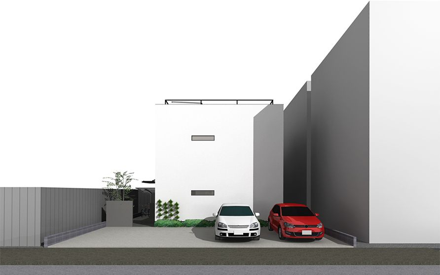 OB宅建替 シックなデザイン 重量鉄骨造 外断熱仕様