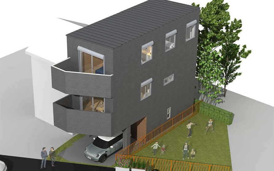 都市に住む・3階建て・重量鉄骨・外断熱の家＠名古屋市熱田区