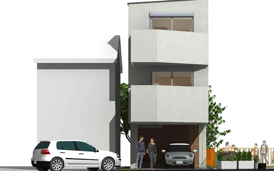 都市に住む・3階建て・重量鉄骨・外断熱の家＠名古屋市熱田区