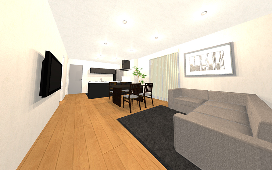 3世帯住宅(2階建て)重量鉄骨造・外断熱