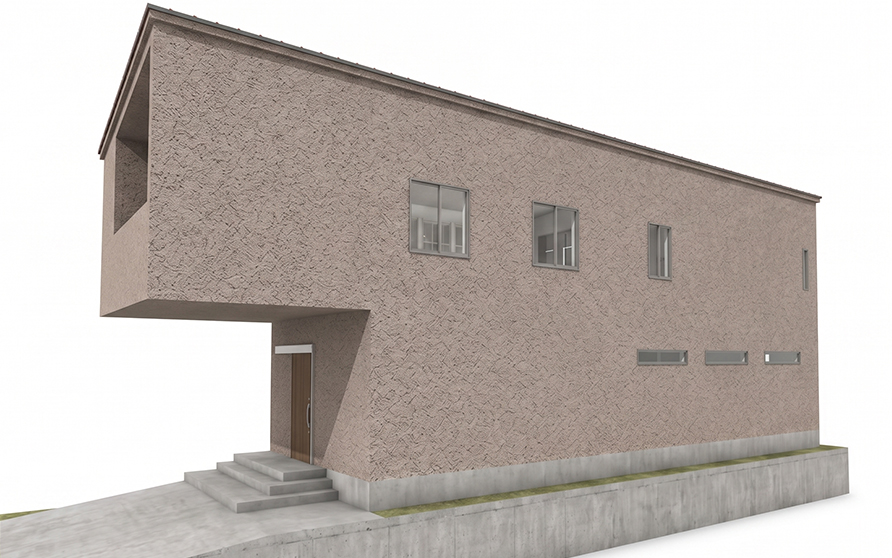 SHouse　重量鉄骨2階建て　外断熱