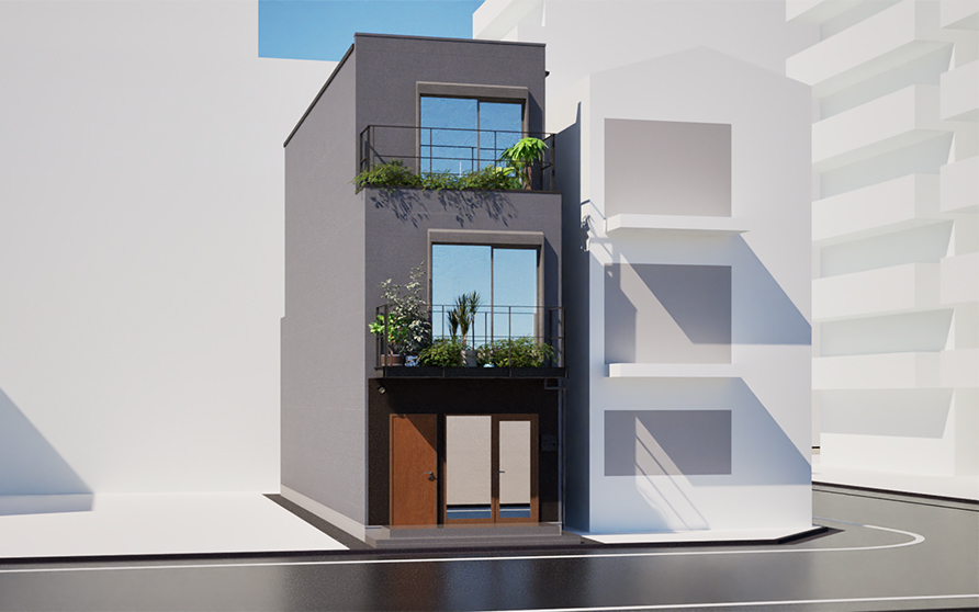 オンウィークエンズ（slow）Office＆Shop（重量鉄骨・3階建て）