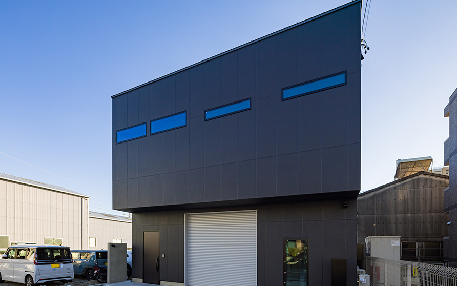 オフィス併用住宅（水道屋）2階建重量鉄骨造